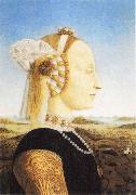 Piero della Francesca Ferderigo da Montefeltro's Wife Battista Sforza oil